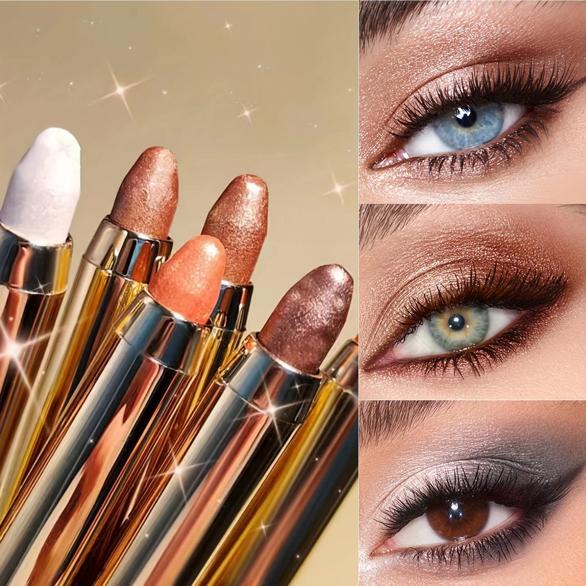 Waterproof Eyeshadow Stick - Matte To Shimmer Long-Lasting Wear, High Pigmentation, Versatile Colors Quake