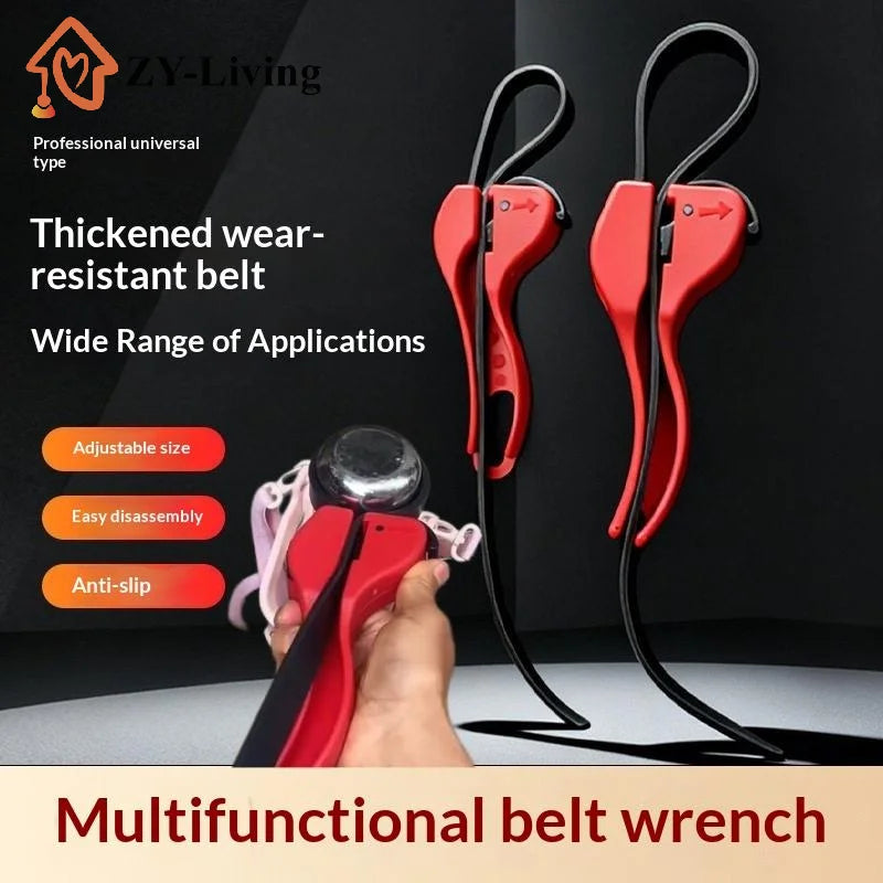 1/2Pcs Multifunctional Strap Wrench Set Universal Rubber Strap Wrench Oil Filter Strap Wrench Adjustable Wrench Tool For Filter Quake