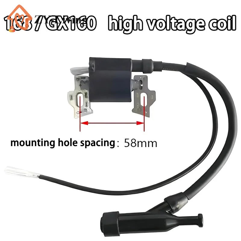 1 Piece Repalcement Ignition Coil Compatible with GX160 GX200 5.5HP 6.5HP GX110 GX120 GX140 Engine Ac Quake