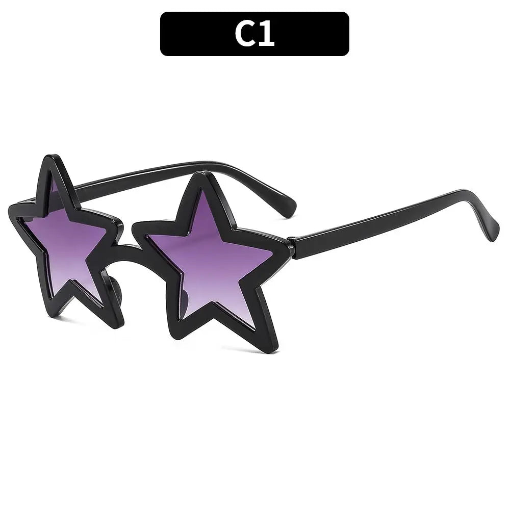 Fashion Unique Pentagram Sunglasses Christmas Party Star Shape Sun Glasses for Women Men Shining Shades Xmas Festival Eyewear Quake C1