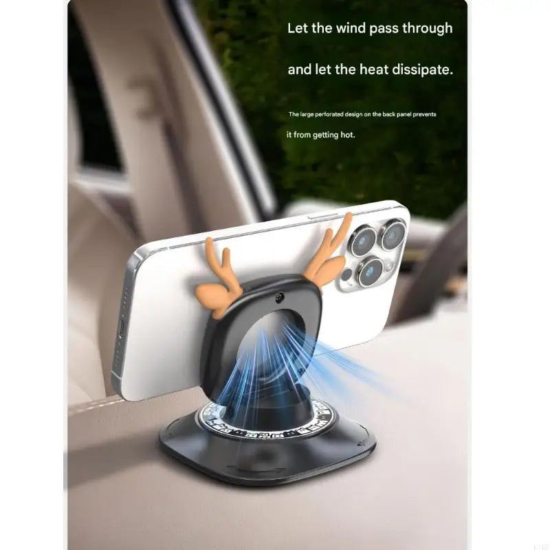 Universal Car Phone Holder Stand With 360 Degree Rotating And Anti Slip Silicone Base For Smartphones 4.7 To 7.2 Inches K1KF Quake