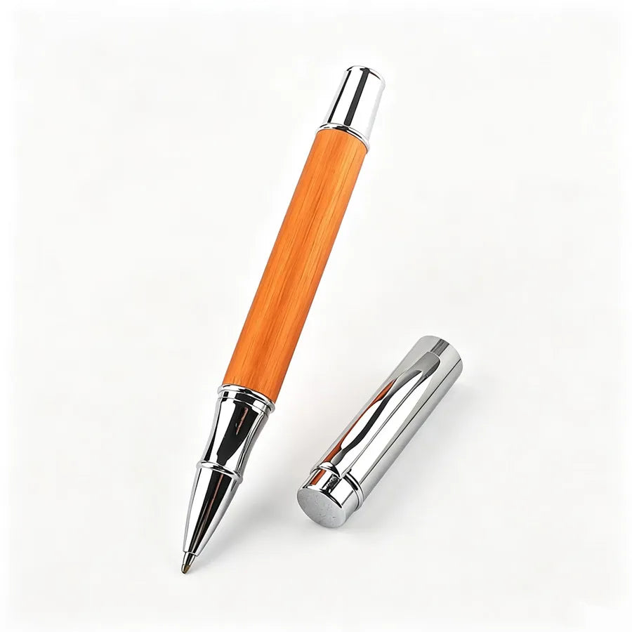 Metal Wood Grain Rollerball Pen Business Office Signature Pen 0.7mm Black Ink Gel Pen School Supplies Gift Quake 996-3