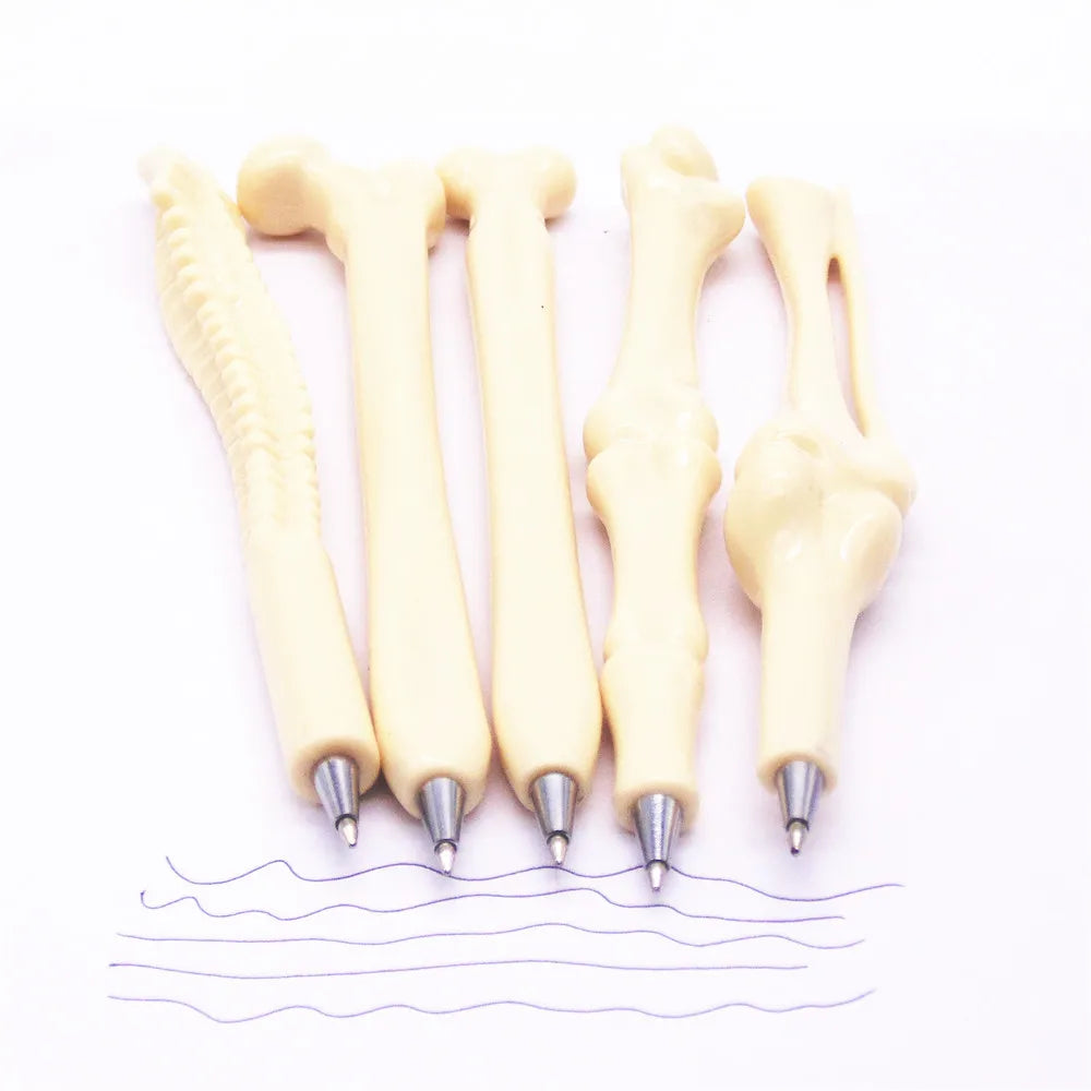 1PC Different Styles Pen Bone Shape Ballpoint Pen New Creative School Office Stationery Quake