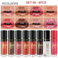 8 Pcs/SET Shiny Plump Lip Gloss, Tinted Lip Gloss Pink Berry Nude, Non-Smudge Hydrating Natural Brightening, Hydrating Lip Gloss Quake SET 06