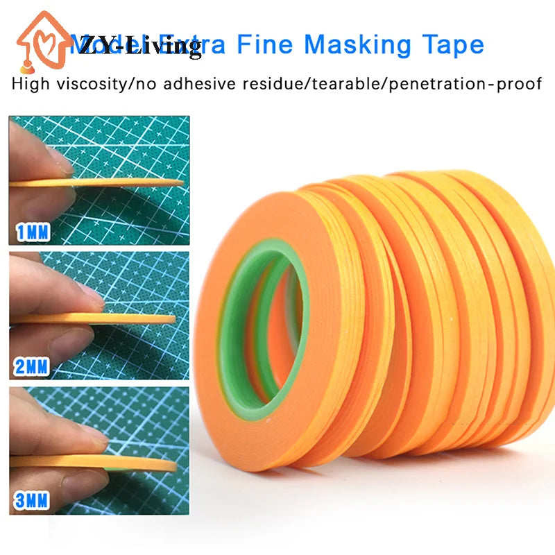 18meters/roll 1mm-2mm-3mm Textured Paper Model Spraying Coating Color Ultra Tape Quake