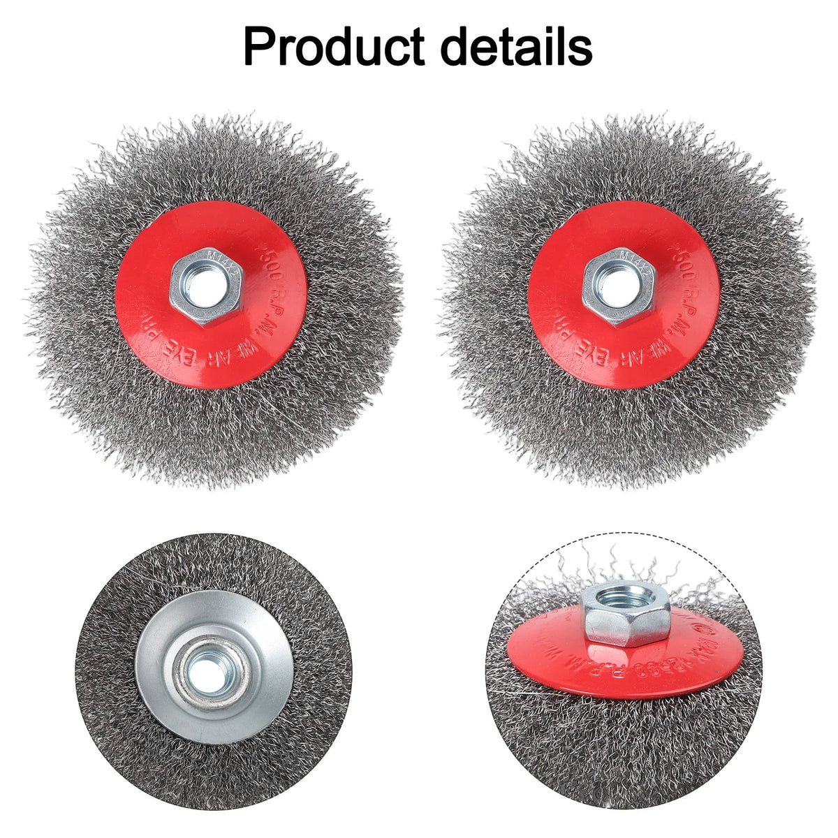 Angle Grinder Brushes Twisted Knot Brush 115mm Brush Size 8500 RPM Max Speed Deburring Wire Brush Descaling Tool Quake