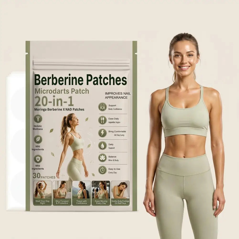 30PCS Moringa NAD Patches Berberine Body Care Patch Skin Friendly Comfortable Daily Wellness Support Quake