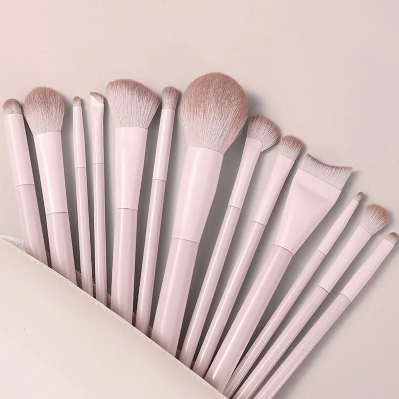 13PCS Makeup Brush Set Foundation Concealer Eyeshadow Makeup Brush for Liquid Cream Soft Dense Cosmetic Makeup Beauty Tool Quake