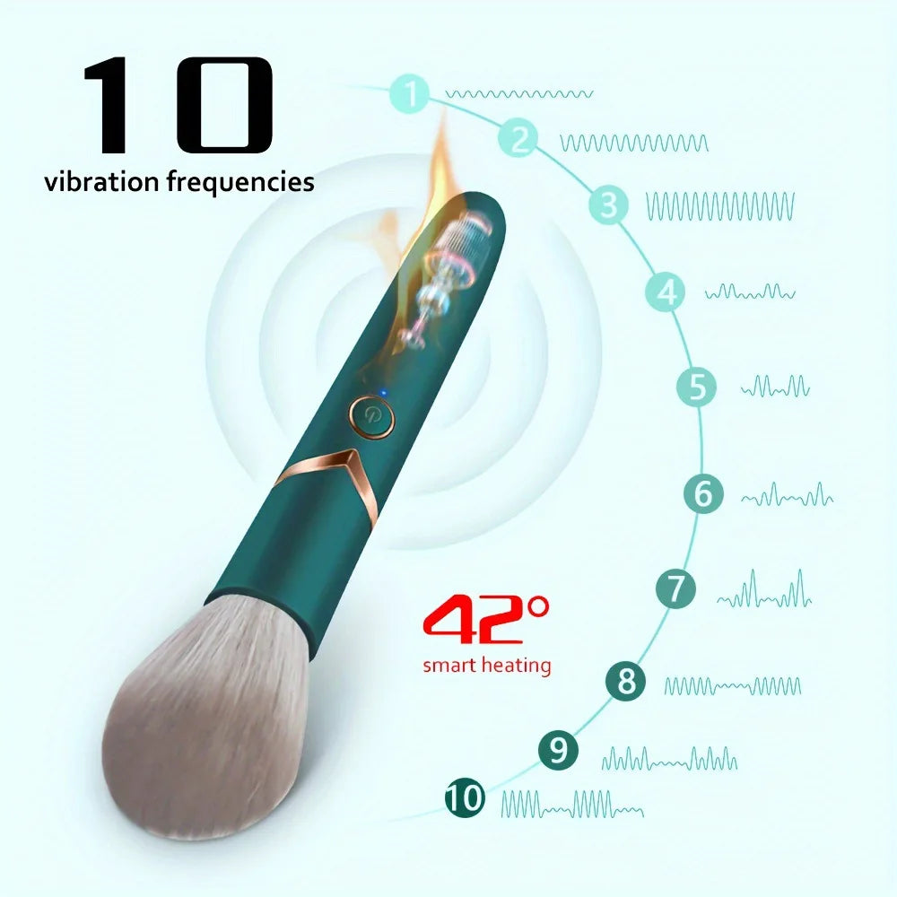 Electric Makeup Brush, 10 Gears Vibration Blush Makeup Brushes Loose Powder Shadow Brushes Vibrating Makeup Brush Rotating Brush Quake
