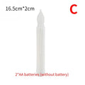 8/1PCS Long LED Candles Flameless Battery Powered Pointed Candle Light Flickering Candle Light for Home Event Christmas Decor Quake C-White 8PCS