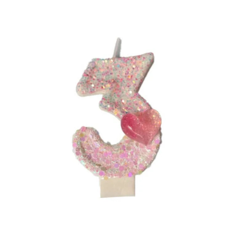 Creative Digital Candles Romantic Love Cute Styling Birthday Cake Candles Quake