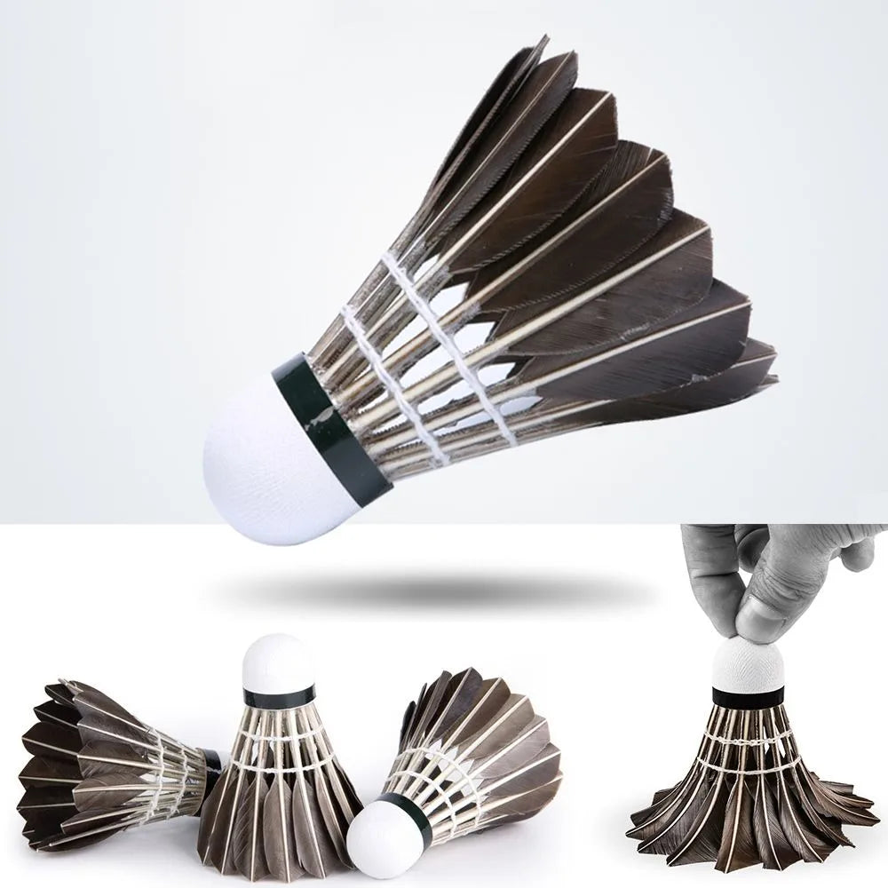Professional Badminton Shuttlecock Black Goose Feather Badminton Shuttlecock Training Sport Badminton Ball Quake