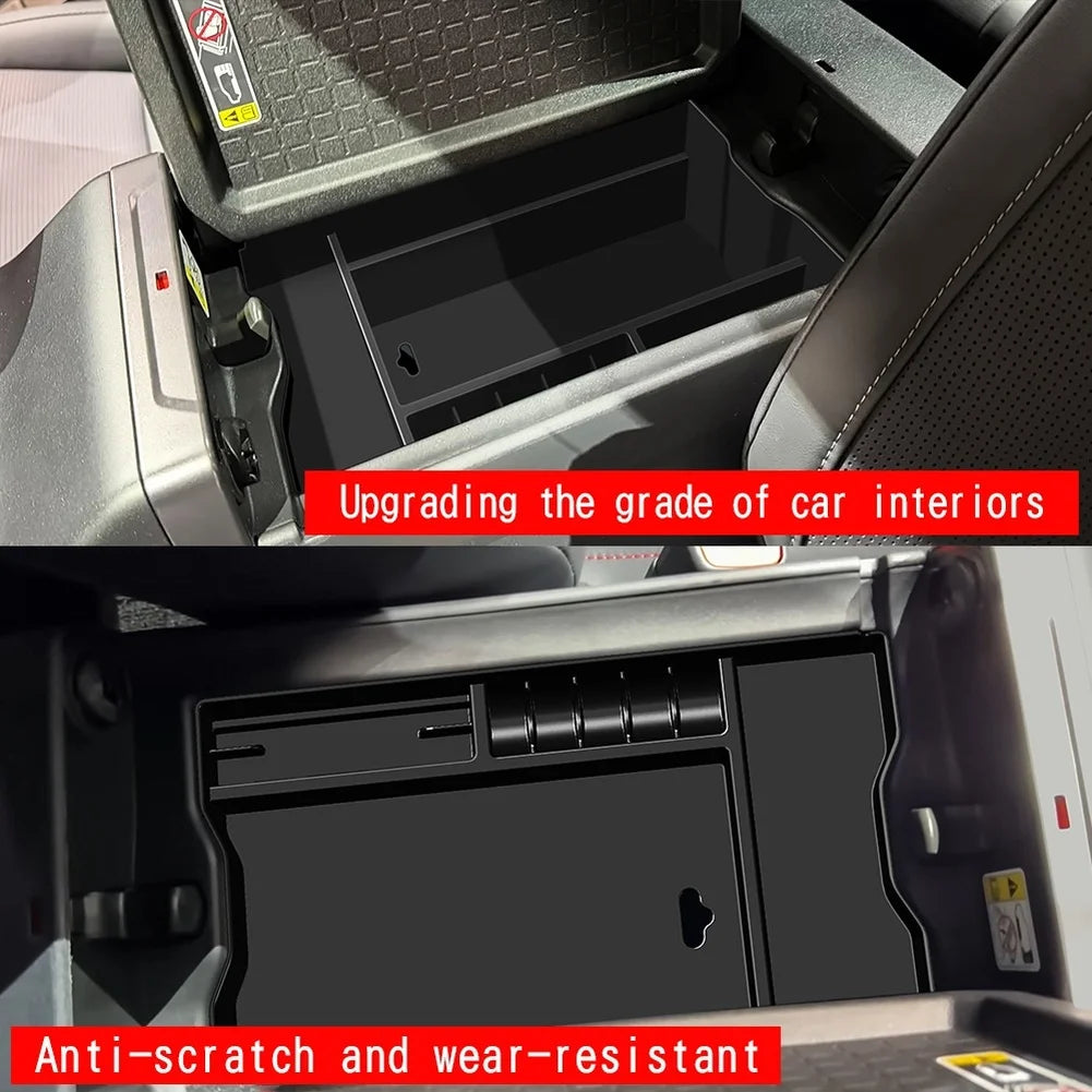 For TOYOTA RAV4 2026 Armrest Storage Box ABS Organizer with Silicone Protective Layer for Interior Center Console Quake