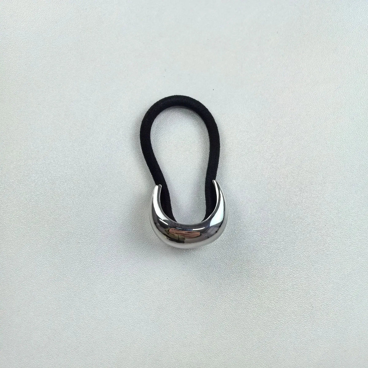 Punk Geometric Metal Ponytail Holder Scrunchie Women Girls Simple Hairbands Stretchy Headband Fashion Personality Accessories Quake 4