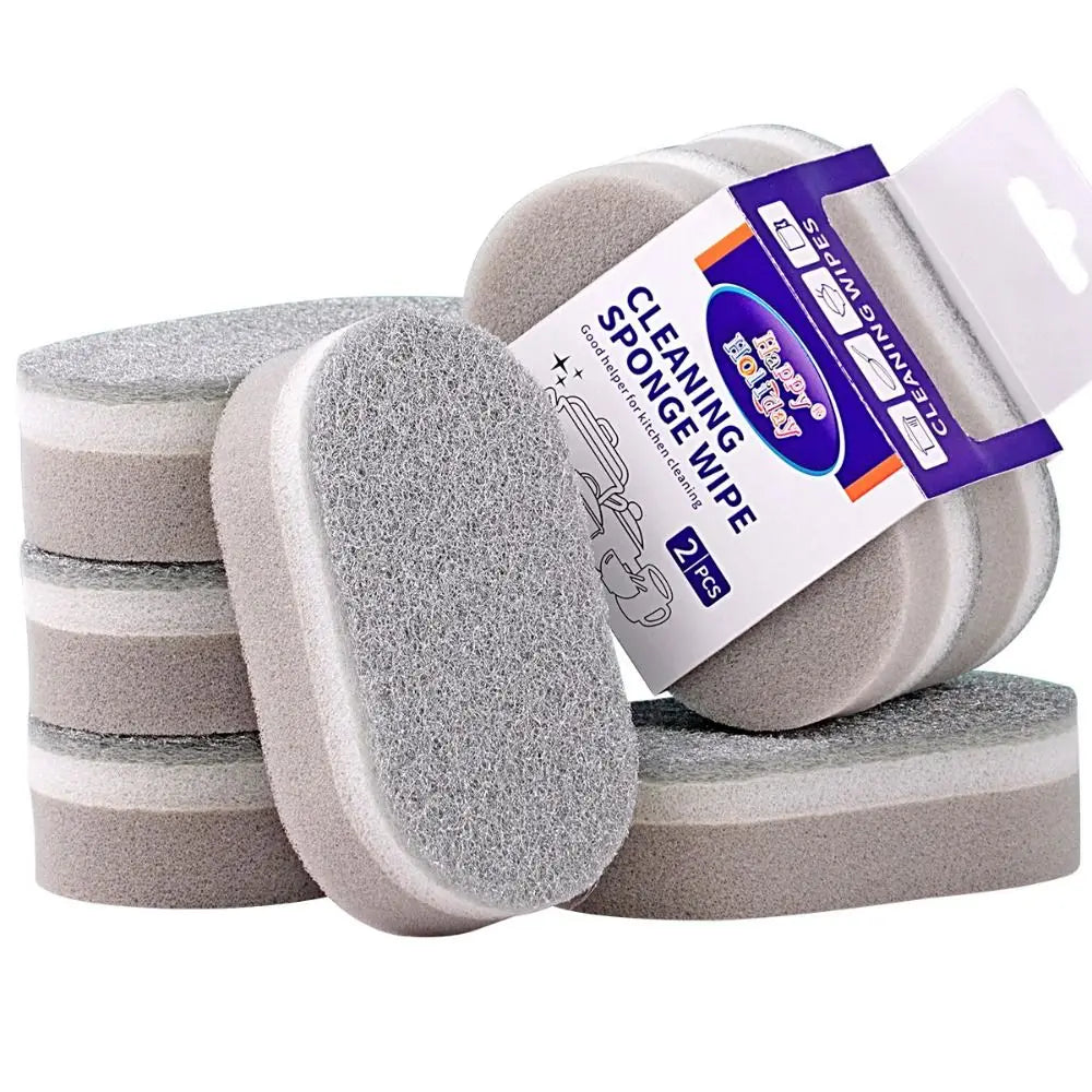 1/2/3Pcs Three-Layers Dishwashing Sponge Double-Sided Decontamination Cleaning Rag Household Cleaning Tools Cleaning Quake