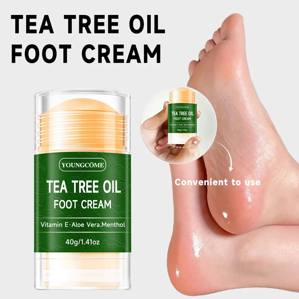 Tea Tree Oil Foot Cream Deep Hydrating Foot Care Moisturizing Roughness Softens Cracked Feet Exfoliating Foot Care Quake