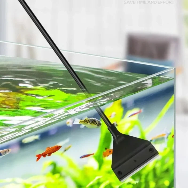 Aquarium Cleaning Tools Flat Sand Algae Removal Dual-Use Glass Algae Scraper Household Cleaning Tools Aquarium Accessories Quake