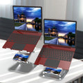 Laptop Stand with Variable Height and Viewing Hinged Aluminum Structure Shelf and Platform for Desk Work K1KF Quake CN