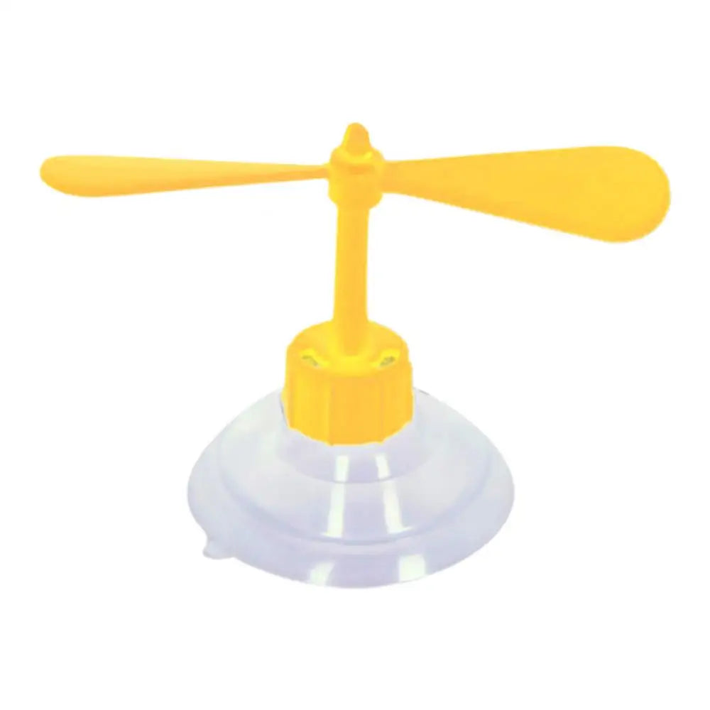 Creative Motorcycle Helmet Suction Cup Propeller Rotatable Windmill Decor Safety Helmet Headwear Accessories Quake YELLOW
