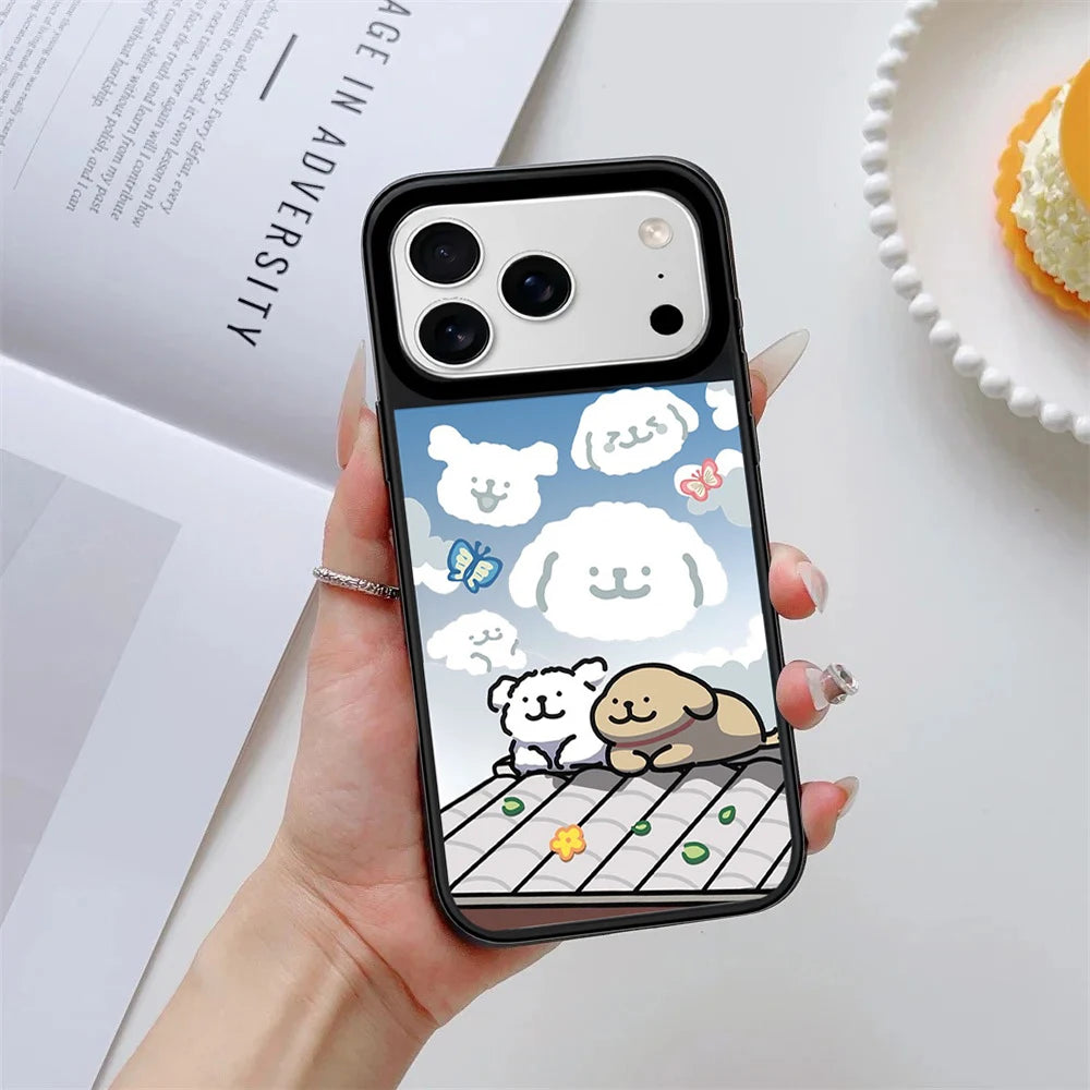 6090179 Mirror Surface Magnetic Phone Case Cover for IPhone 13 14 15 16 17 18 Pro Max Case Quake