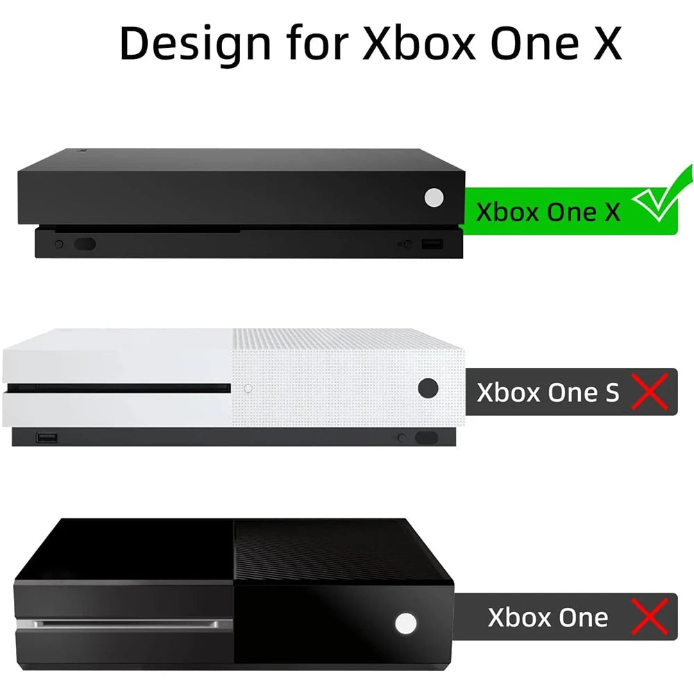 Vertical Cooling Stand Compatible with Xbox One X, Cooling Fan Stand Compatible with Xbox One X with 3 USB Ports Quake