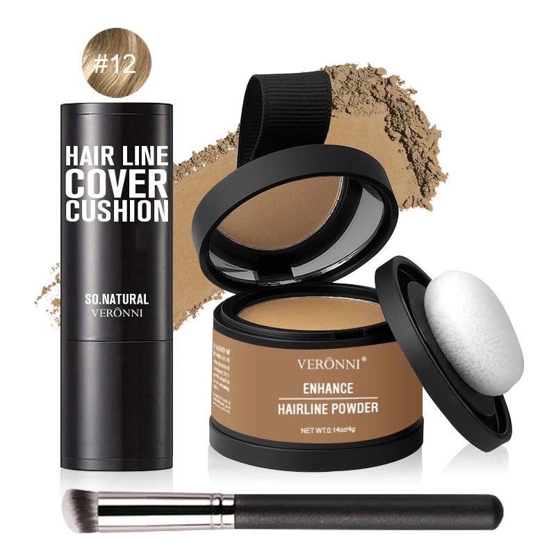 Hairline & Roots Concealer Powder Black Root Natural Instant Waterproof Hairline Shadow Concealer Coverage Repair Fill In Hair Quake 12