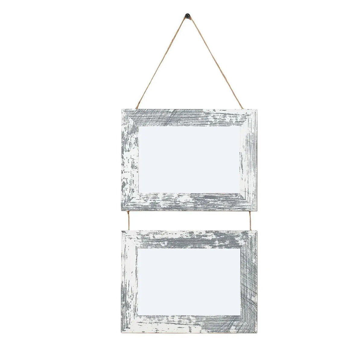 Wall Hanging Picture Frame with Rope Easily Install Decorative Rustic Ornament Photo Frame 4x6 for Room Bedroom Quake