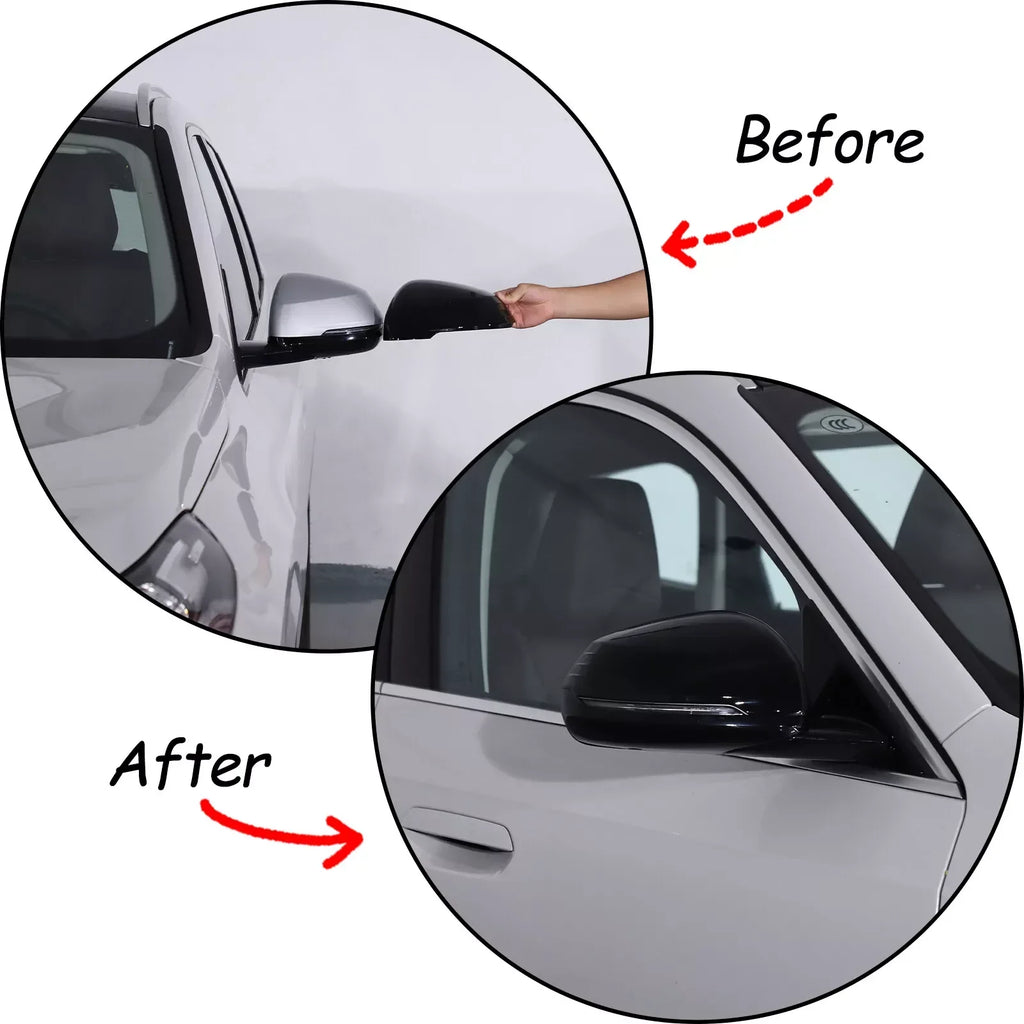 Self-Adhesive Stick On LHD Carbon Fiber Look Rearview Side Door Mirror Cover Trim For BMW X1 iX1 X2 iX2 U11 U10 2023-2026 Quake