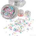1 Box Colorful Heart Star Glitter for Nails Glitter Flakes Sparkling Diamond Sequin Nails Charms Sequins Manicure Decorations Quake A