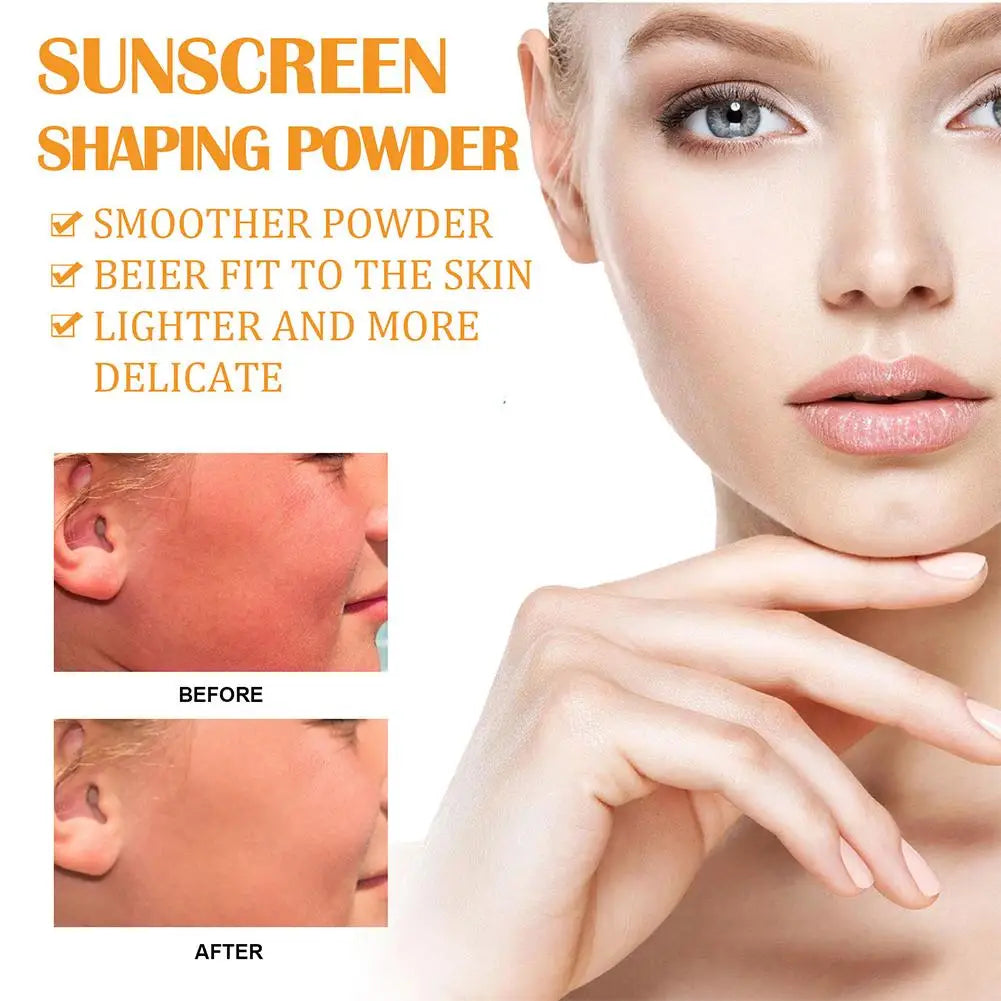 SPF 50 Sunscreen Loose Powder - Waterproof Mineral Sunblock Setting Powder for Face, Oil Control & Matte Finish, Invisible Pore Quake