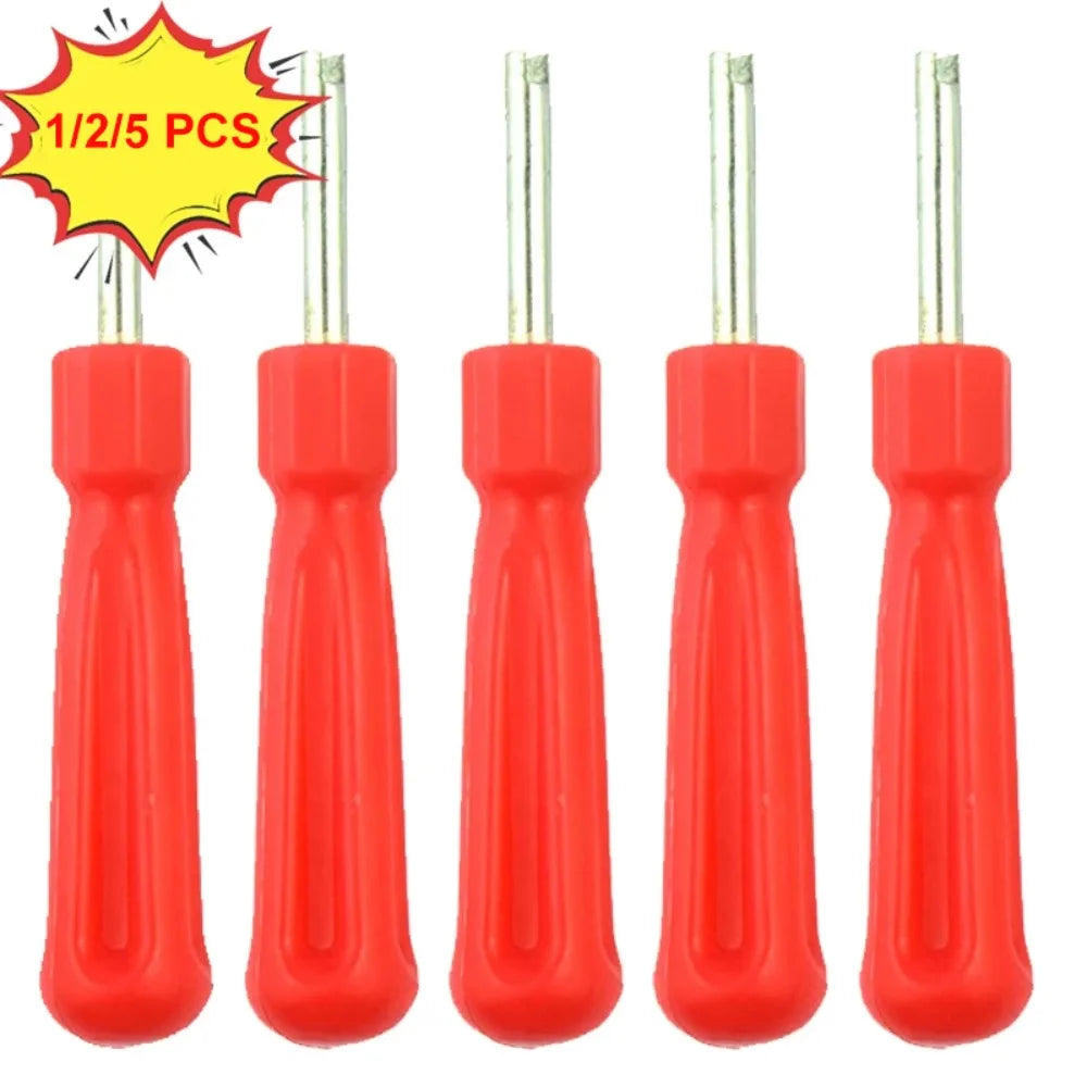 1/2/5pcs Portable Plastic Valve Core Remover/Installer Metal Single-head Tyre Wrench Tire Screwdriver for Car Motorbike Truck Quake