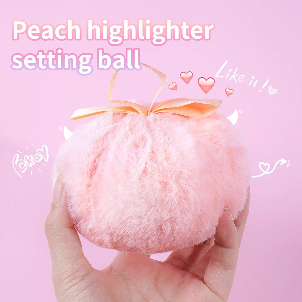 Big Fluffy Glitter Powder Puff Round Body Powder Puff with Portable Makeup Puff for Face Body Glitter Highlighter Makeup Powder Quake