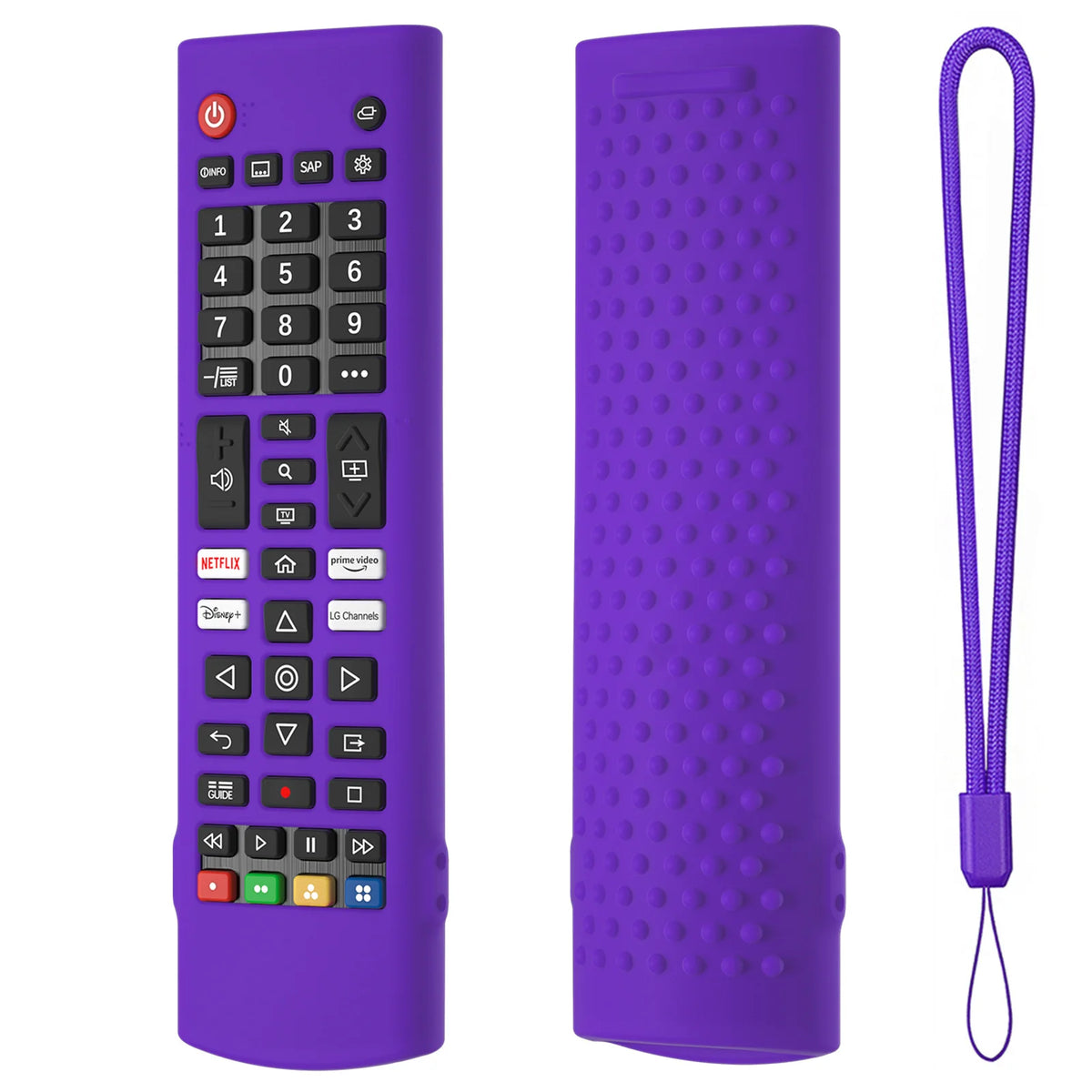 New For LG AKB76040302 LG AKB75375604 Remote Control Case Soft Silicone Protective Cover Compatible Replacement Accessories Quake for akb Purple