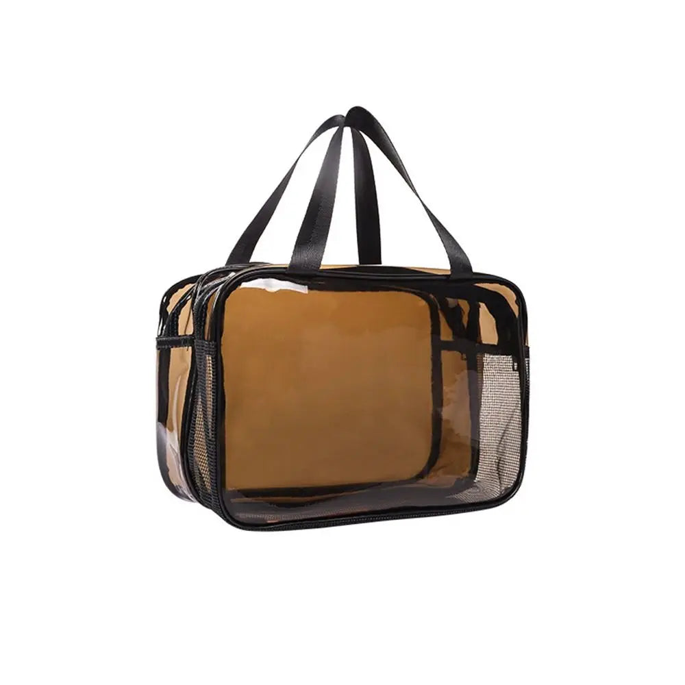 Multifunction Transparent Cosmetic Bag PVC Dry and Wet Separation Makeup Bag Waterproof Large Capacity Travel Toiletry Bag Quake