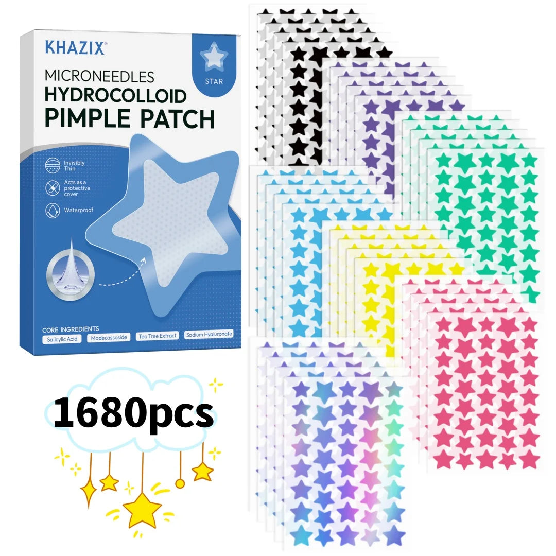 280/1680pcs large-sized star acne patches, cute cartoon style, photo decoration, back-to-school decoration tool Quake 1680pcs-lanse-daxx