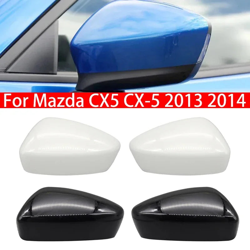 For Mazda CX5 CX-5 2013 2014 Car Replacement Rearview Side Mirror Cover Wing Cap Exterior Case Trim Housing Shell White Black Quake