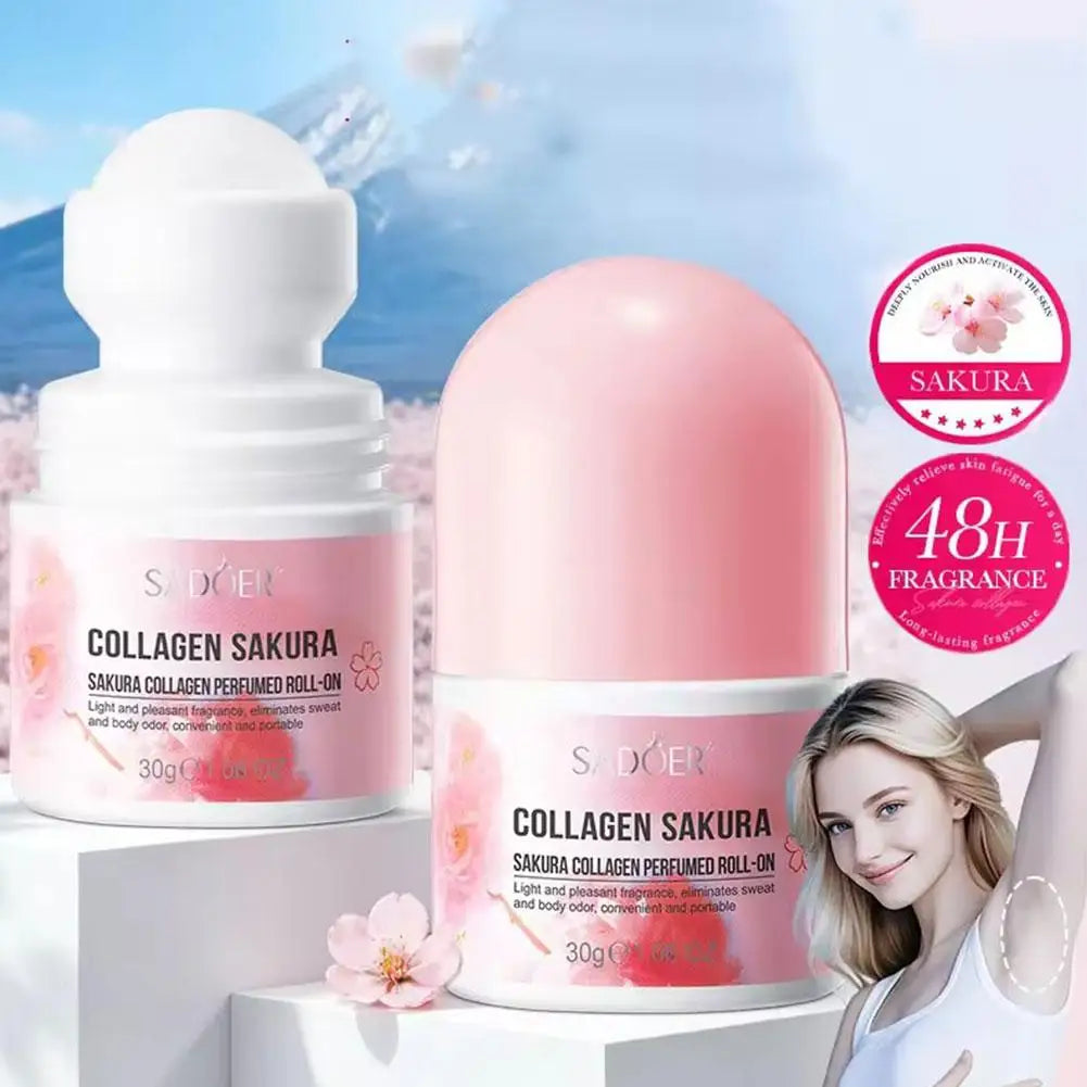Sakura Body Odor Antiperspirant Hair Inhibitor Roll Long Lasting Underarm Sweat Deodorizer Dry Removal Eliminate Badly Smell Quake