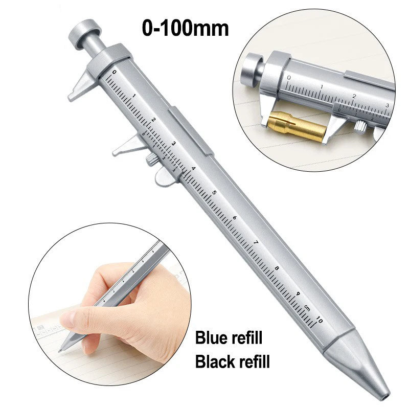 Multifunction Caliper Pen Ball-Point 0.5mm Ballpoint Pen Gel Ink Pen Vernier Caliper Roller Ball Pen Creativity Stationery Quake
