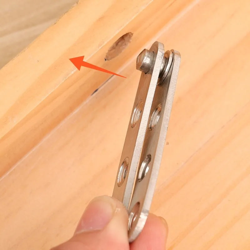 12/2PCS Stainless Steel Pivot Hinge Rotating Cabinet Door Invisible Hinge Upper and Lower Axis Hinges Furniture Hardware Tools Quake