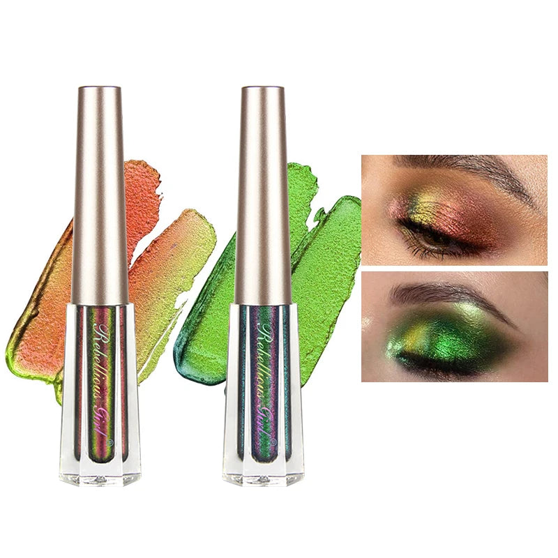 Chameleon EyeshadowsDiamond Glitter Liquid Eyeshadow StickHighly Pigmented Metallic Shimmering Long Lasting Shine All Makeup Quake 23