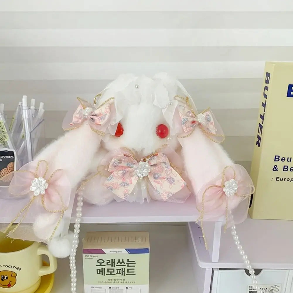 Cute Bunny Bag Princess Sweet Crossbody Bags Pearl Chain Lolita Purse Quake