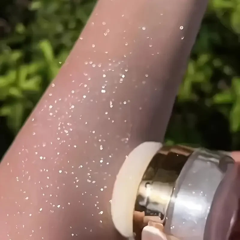Sparkling Fairy Powder Highlighter -Shimmering Contour Blush for Brightening and Defining Your Features Create a Sparkling Look Quake
