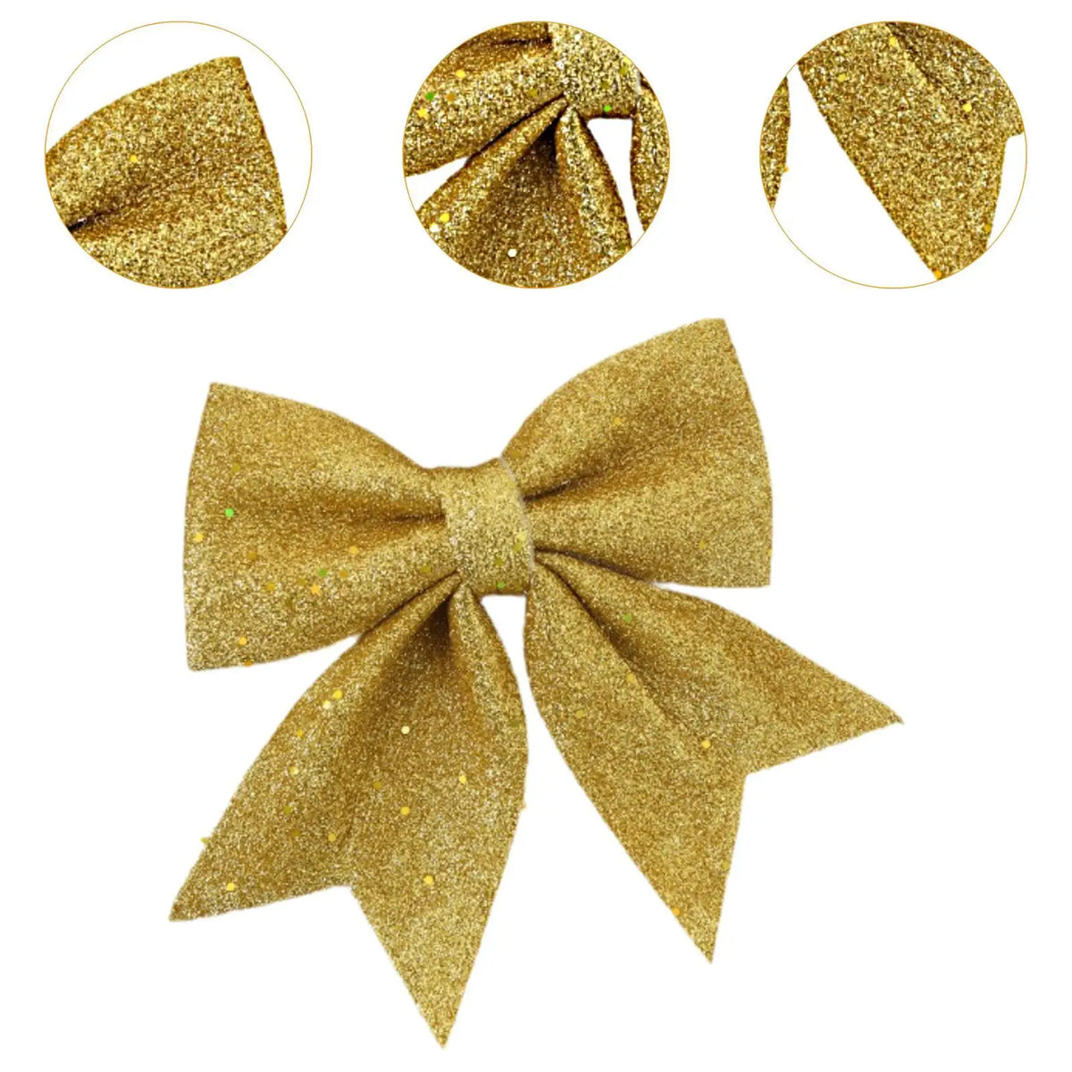 Christmas Bow Decoration Party Supplies Elegant Xmas Tree Topper Bowknot Ornament for Christmas Trees Present Wreaths Garlands Quake