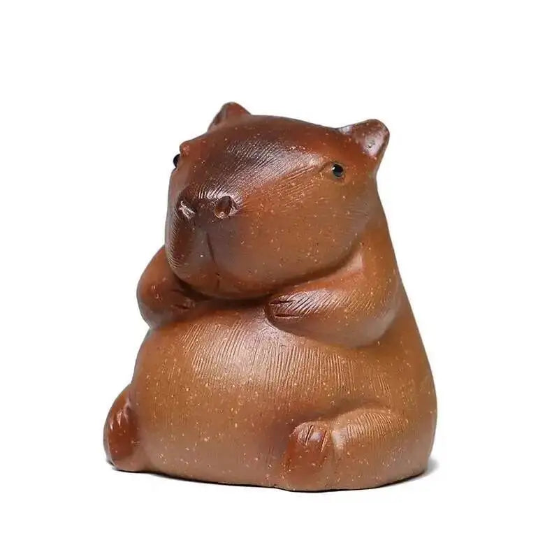 Zisha Tea Pet Animal Capybara Healing Cute Adorable Small Ornament Desktop Decoration Quake