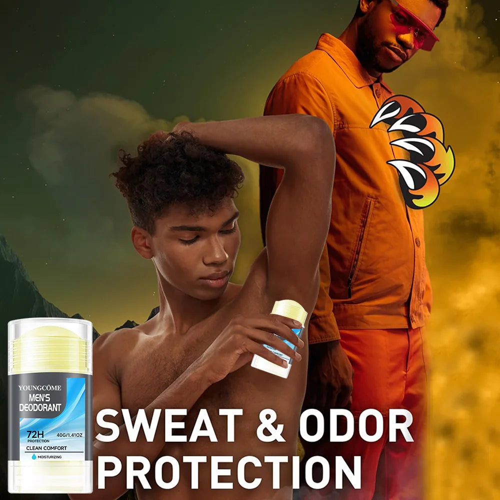 Men's 72H Deodorant Stick Anti Sweating Keep Drying Lasting Fragrance Remove Armpit Odor Underarm Refresh Sticks Fade Body Odor Quake