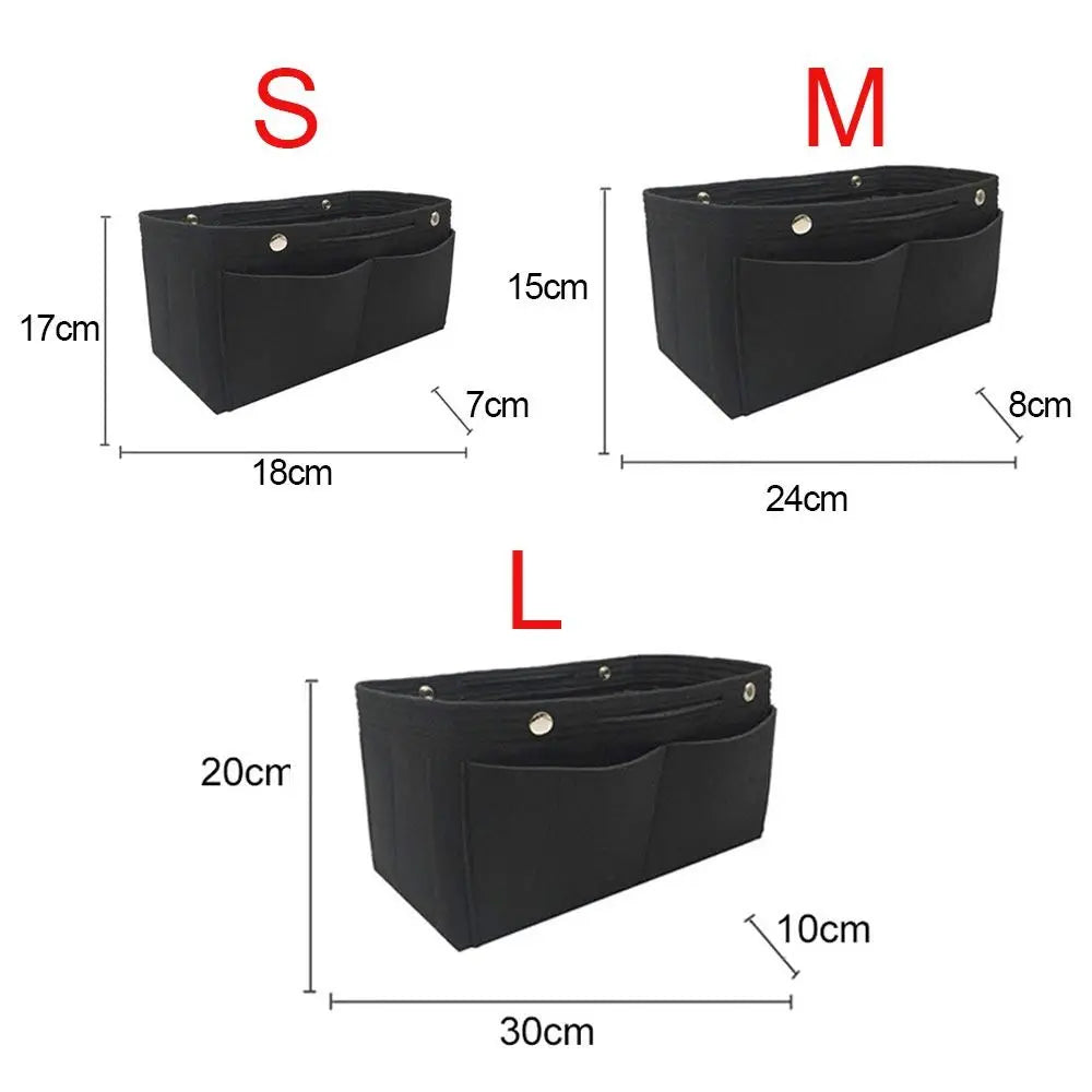 Soft Pouch Organizer Handbag Insert Bag Felt Insert Bag Purse Liner Inner Bag Quake