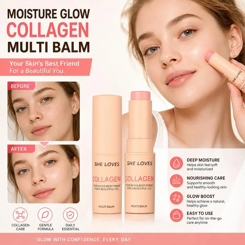 Moisturizing Wrinkle Bounce Multi Balm Collagen Multi Balm Stick Wrinkle Bounce Balm Multi Cream Dull Cosmetics Korean Quake