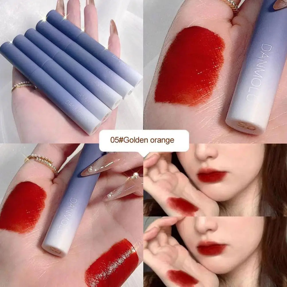 5 Colors/kits Matte Lipstick Set Long Lasting Waterproof Non-Stick Cup Lip Glaze Not Easy To Fade Cute Lip Tint Cosmetic Makeup Quake