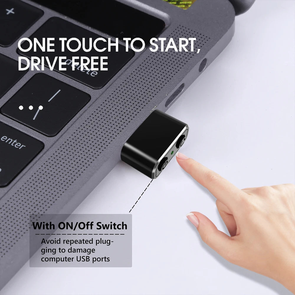 Computer Mouse Jiggler Support Windows and Android USB Mouse Simulator Device with Multi-Track Function for Office and Home Use Quake
