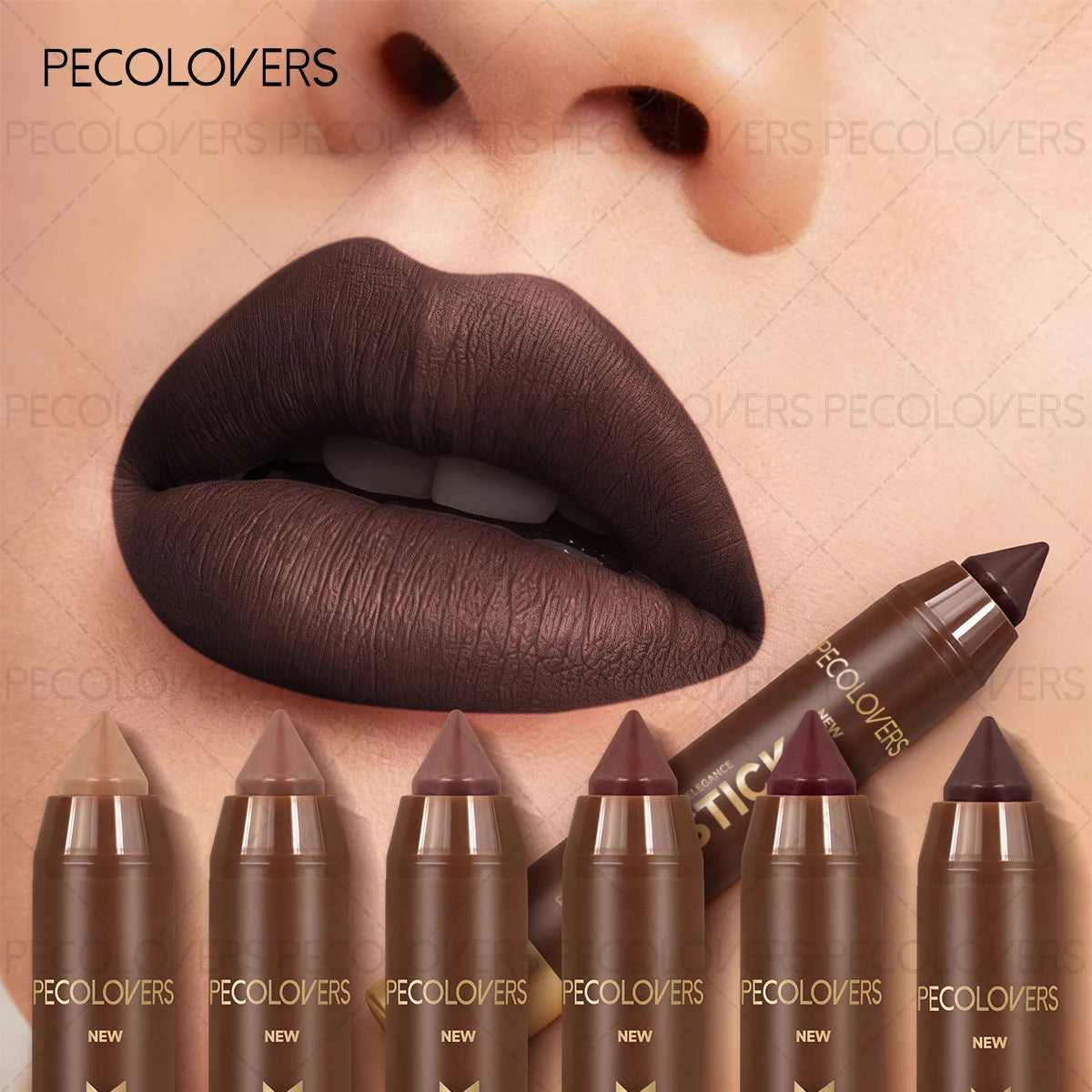 12 Pcs/SET Elegance Matte Lip Liner & Lipstick Pen, Long-lasting Non-sticky Waterproof for Precisely Depicting Lip Lines, Gift Quake